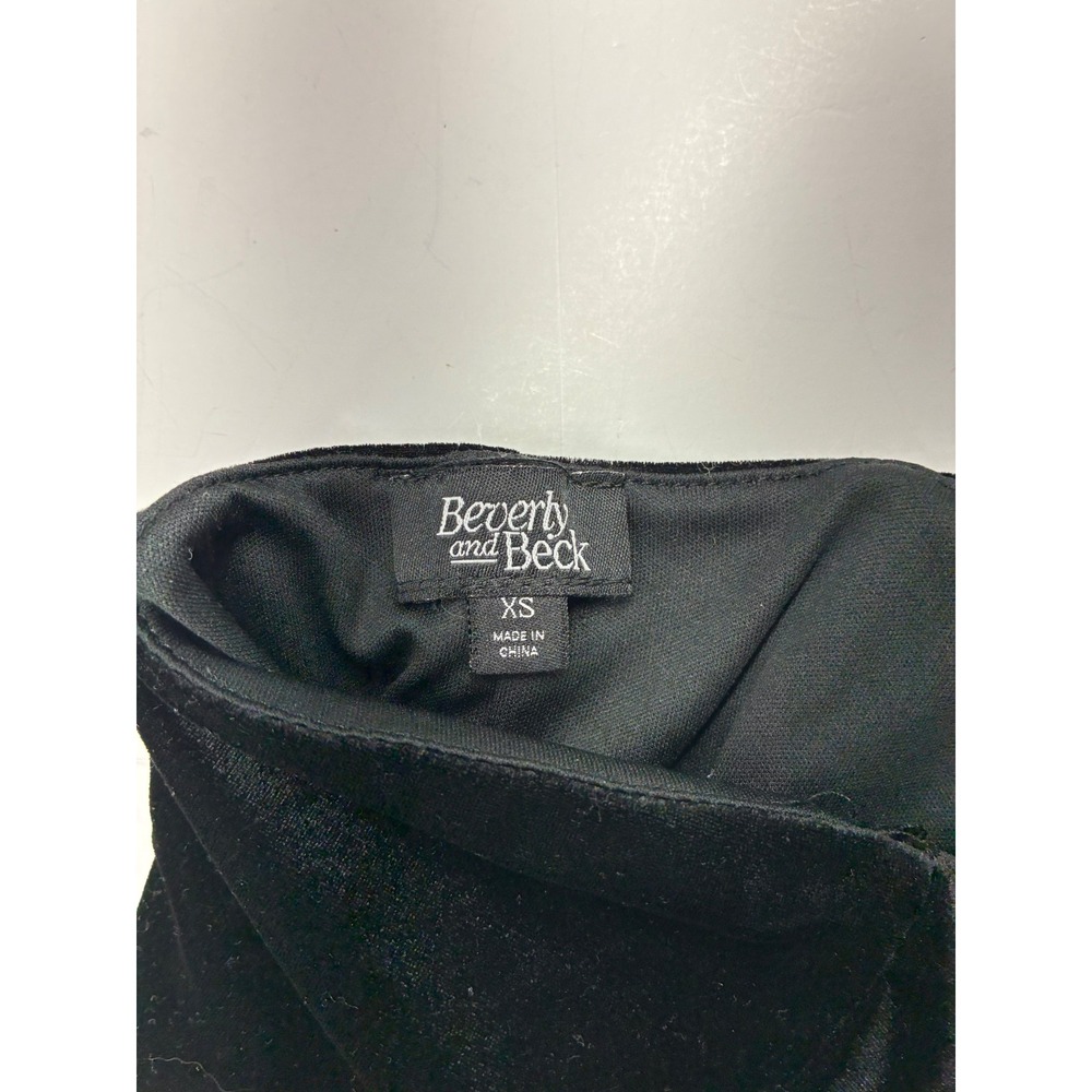 Beverly and Beck Womens XS Black Velvet Boned Strapless Hook Eye Corset Top - Picture 4 of 6